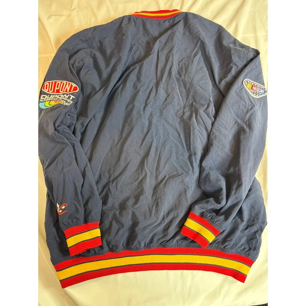 Chase Authentics NASCAR Jeff Gordon 24 Windbreaker Pullover Navy Blue Mens XL
